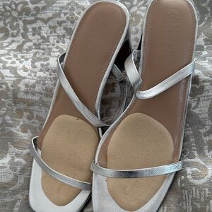 Farylrobin Silver Strappy Heeled Sandals